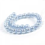 Бусины пластик (перламутр) ⌀8 мм, цв.A26 голубой, уп.500г (2130 шт), Magic4Hobby