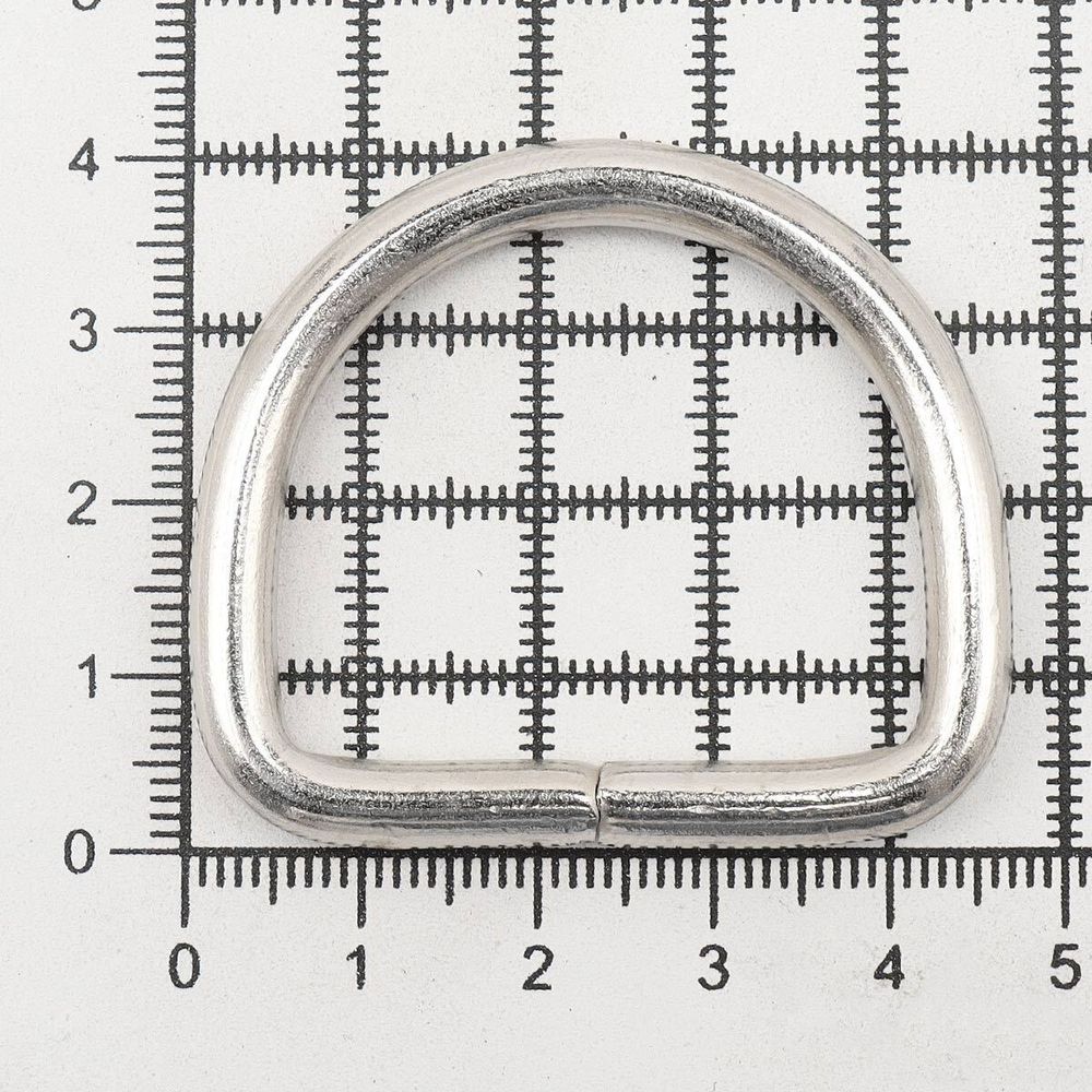 Полукольцо сварное металл внутр. 35.5 мм (внешн. 45.5х40 мм, ⌀5 мм), 10 шт, никель, Р-06-05В(242-01)