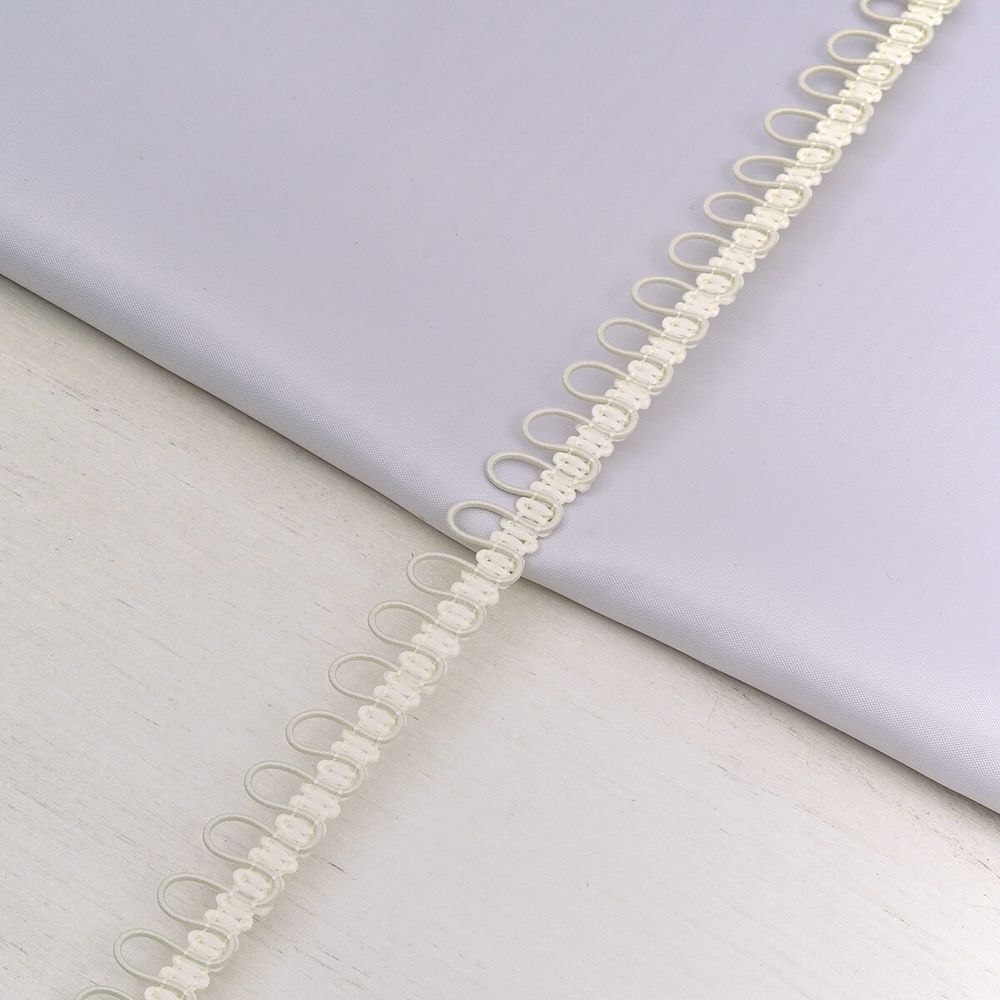 Тесьма декоративная с петлями 15 мм / 18.29 метра, молочный, 13-7735