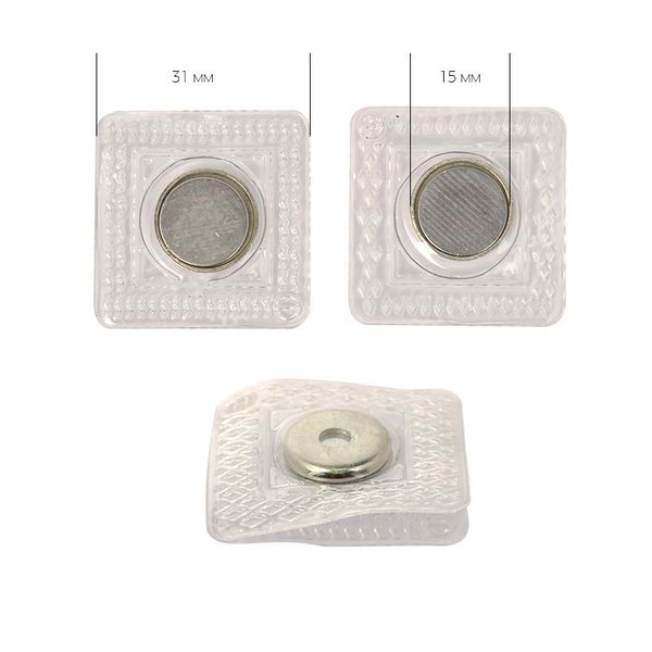 Кнопка магнитная металл ⌀15.0 мм, 107845 цв.никель. уп. 50 шт, TBY