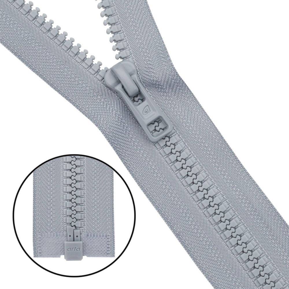 Молния трактор Arta Т6 (6 мм) 1 зам., разъем., 85 см, (2076), A396 жемчуг, НОВЫЙ МАТОВЫЙ ЗАМОК, уп.5 шт