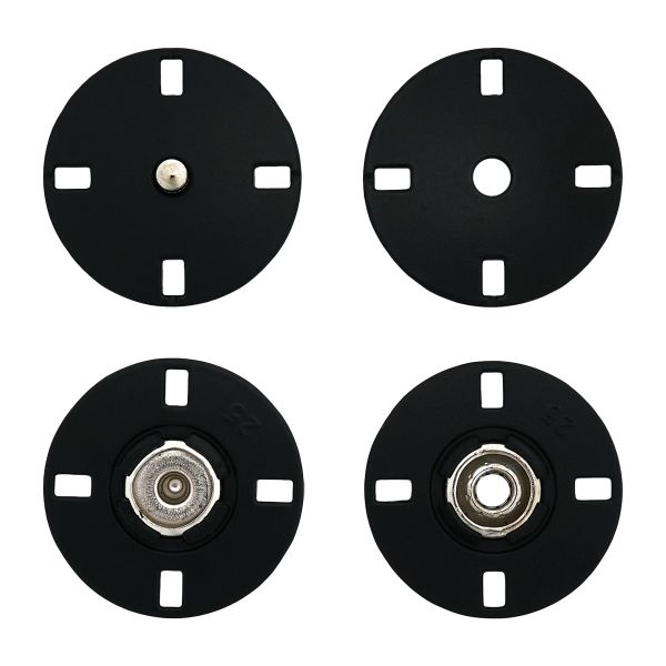 Кнопка пришивная 25мм, черный, RA3091, 10 шт