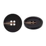 Пуговица 4 прокола 40L = 25 мм, пластик, col.B т. коричневый, CN2865, 36 шт