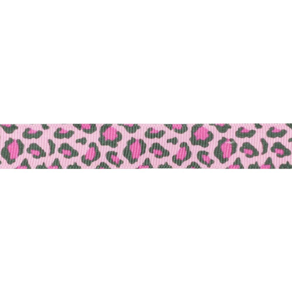 Лента отделочная Леопардовый принт 20 мм, 10 м, розовый