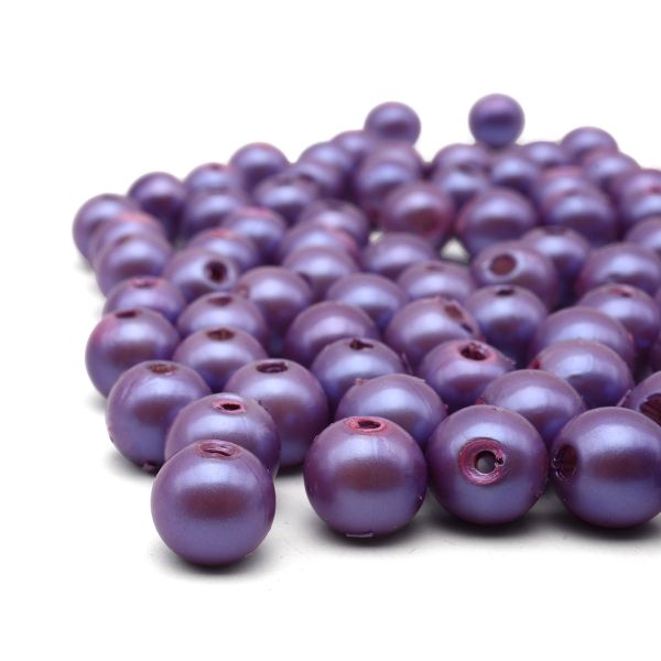 Бусины пластик (жемчуг) ⌀8 мм, АВ, 25гр Astra&Craft, цв. 28 сиреневый