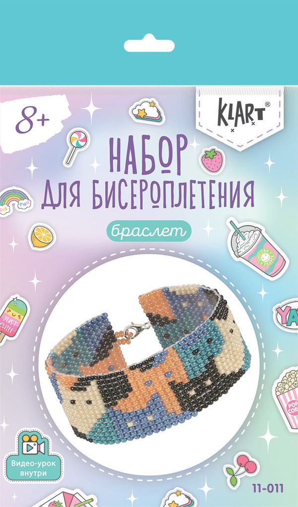 Набор для бисероплетения 11-011 Браслет. Котики, 3 см, Klart 11-011