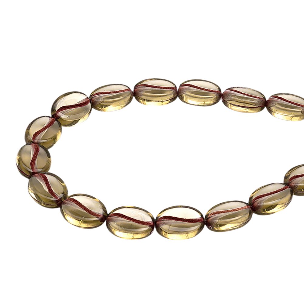 Бусины пластик 10х5 мм, 50 г, кофейное зерно, 11 прозрачное+медь, Astra&Craft, 7541