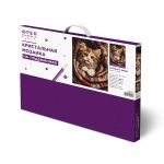 Кристальная (алмазная) мозаика Фрея ALPD-297, на подрамнике, Котенок в пледе, 30х40 см