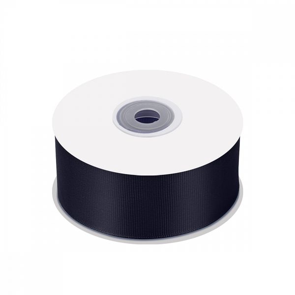 Лента репсовая (в рубчик) 38.0 мм / 22.8±1 метра, 372 черно-синий, Magic4Hobby