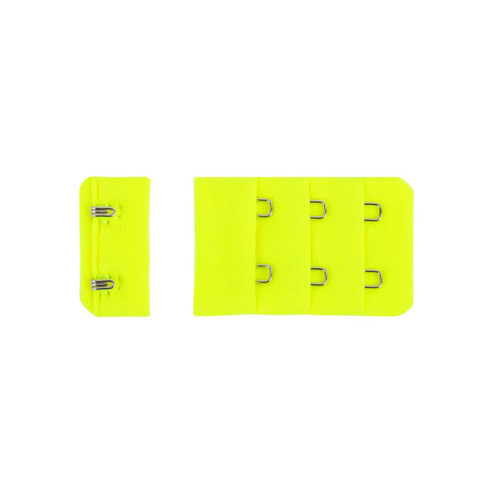 Застежки для бюстгальтера текстильные 2х3, 32 мм, 50 шт, неон желтый/neon yellow, Blitz ZBB-32T