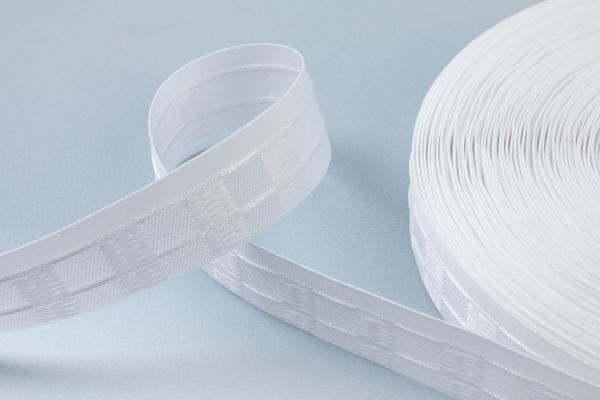 Лента (тесьма) шторная: сборка гармошка (1:2) 37 мм / 50 метров, белый, Blitz W371G