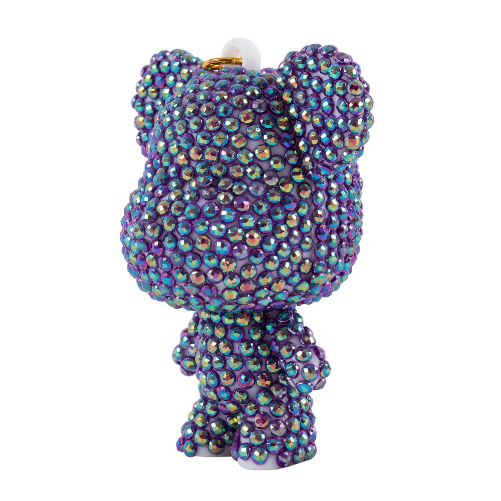 Алмазная (кристальная) мозаика Фрея ALVF-005, брелок Фиолетовый мишка, 5.5х6.5 см
