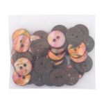 Пуговицы на 2 прокола 24L (15мм), ракушка (C-Coffee (кофейный)), CN-S003A, 36 шт