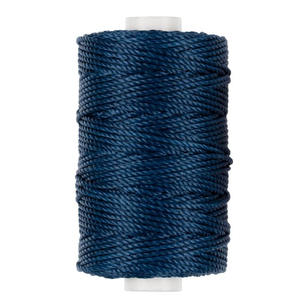 Нитки для кожи вощёные (полиэстер) 40 м, 008 синий, LC-006, Промысел