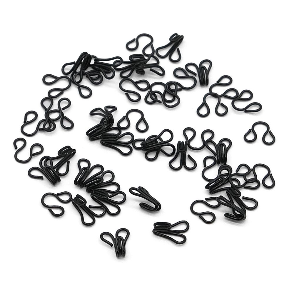 Крючки пришивные 11.5х6.5 мм, №0, оксид 0300-4001, 24 шт