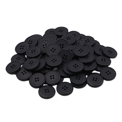 Пуговицы 4 прокола 32L (20мм), (Black (черный)) NE56, 72 шт