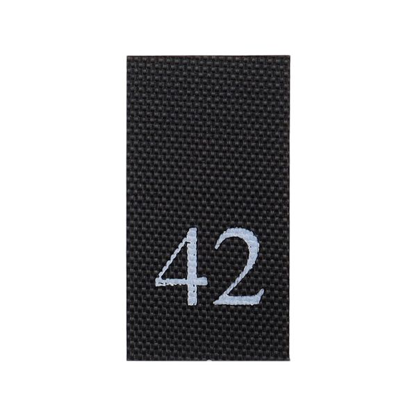 Этикетка-размерник 10х20мм, 100 шт/упак, черный фон/белый шрифт (MN) (42)