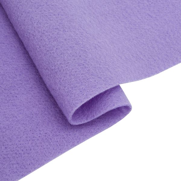 Фетр листовой мягкий 1.5 мм, 30х30 см, 180 г/м², 100% п/э, 4 шт, сиреневый 8124