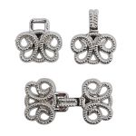 Крючки пришивные декоративные 25х14 мм, nickel, 10 шт