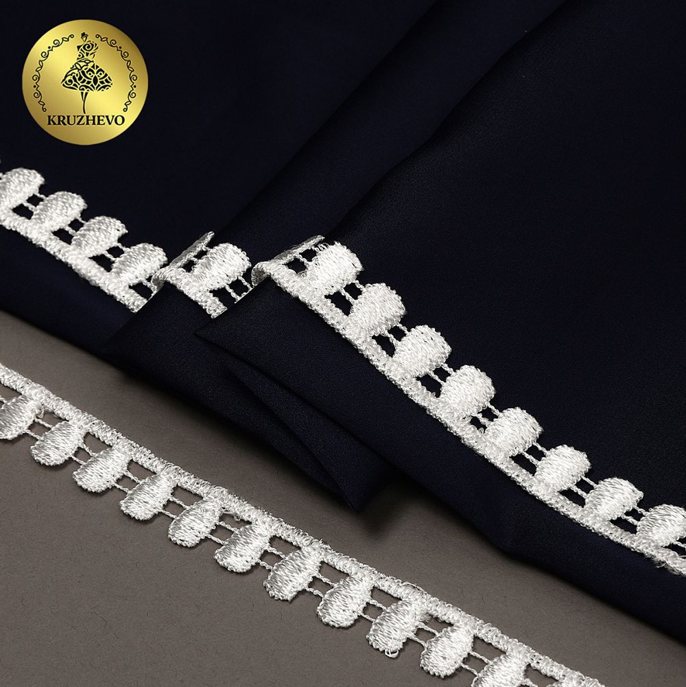 Кружево гипюр (плетёное) 10 мм, TBY.W1088, теплый белый, 13.71м, Kruzhevo