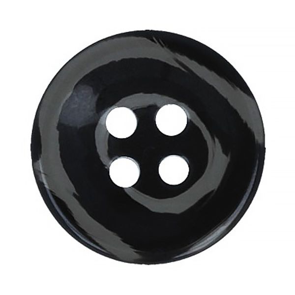 Пуговицы 4 прокола костюмные 15 мм, 24 шт, А008 черный, Gamma VX 0023