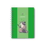 Записная книжка с твердым переплетом, матовая ламинация, на гребне A6 80 л. 4 шт клетка, Перезагрузка 01579, ЗК221 Светоч