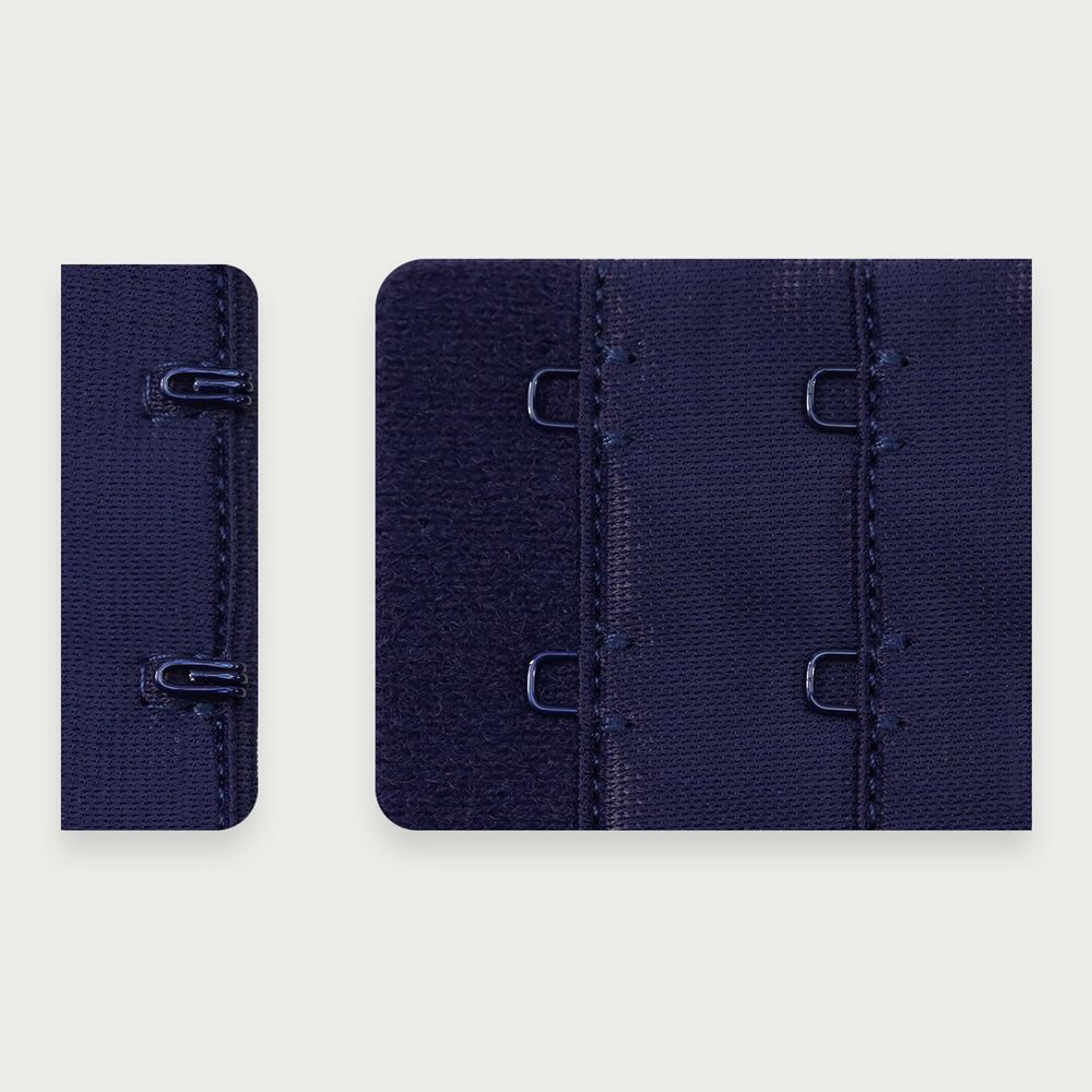 Застежки для бюстгальтера текстильные 2х2, 38 мм, 25 шт, 061 т.синий, Arta