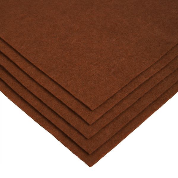 Фетр листовой 1 мм, 20х30 см, 5 шт, 063 св.коричневый, Blitz FKC10-20/30