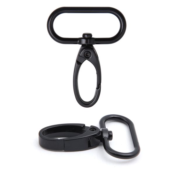 Карабин металл 30.0 мм (49х38 мм), черный лак, ГУ12849, 4 шт