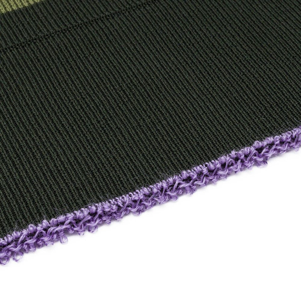 Подвяз средней плотности с полосками (100% полиэстер), 1*1, высота 14см (7см*2), длина 70-73см (8114/8116 т.хаки со св.хаки полосками)