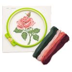Набор для вышивания нитками Hobby&Pro Kids, Роза 19х19см