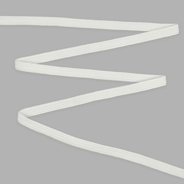 Резинка бельевая (стандартная) 7.0 мм / 10х10 метров, белый