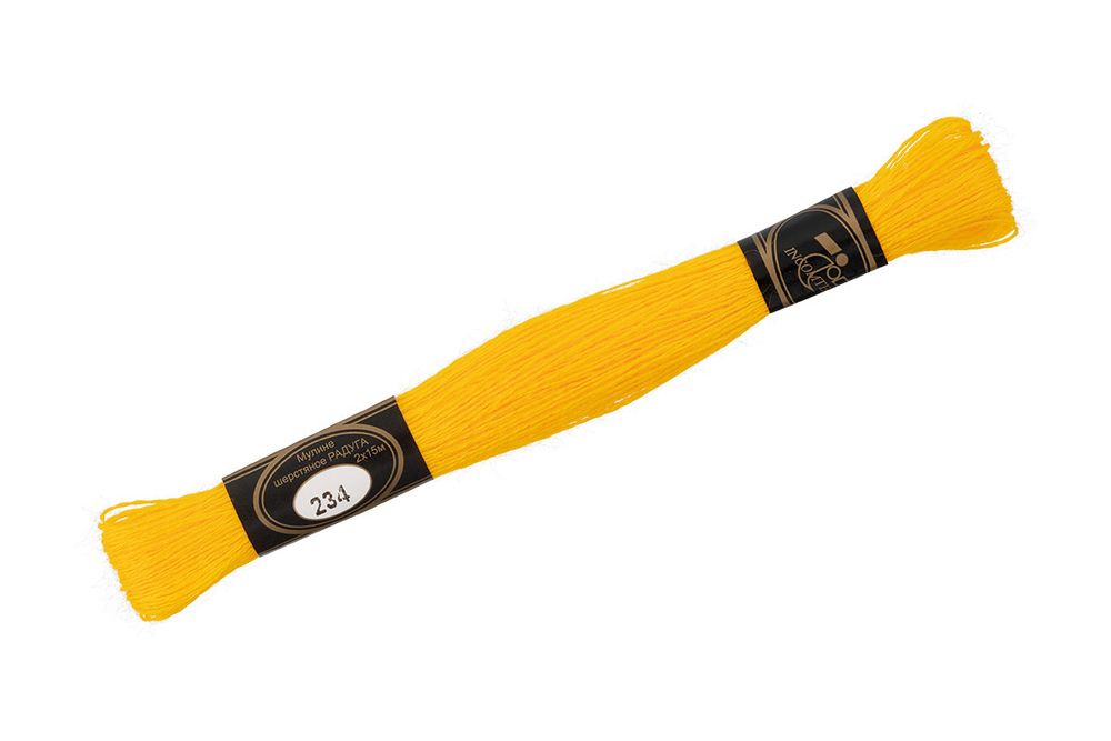 Мулине Радуга, цв.234 я.желтый, Россия, 8 мотков по 15 метров