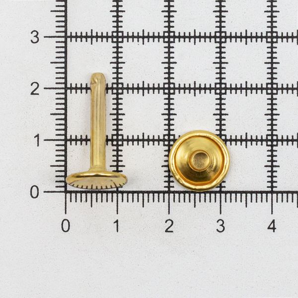 Хольнитены сумочные ⌀12 мм, h=20 мм, золото, двухсторонний, BIG, 50 шт