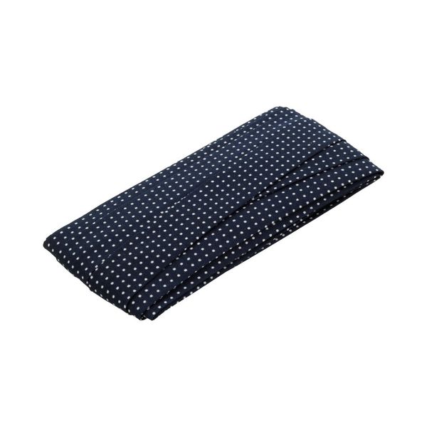 Косая бейка хлопковая 20 мм / 5 шт по 5.4 метра, №095P т.синий/белый горох, Gamma GBF-20