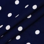 Штапель в горошек 90 г/м², 145 см / 2 метра, TBY.Vidt.02 цв.синий