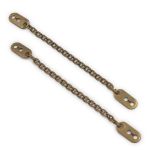 Вешалка-цепочка для одежды 102х7 мм, металл, бронза, 10 шт, ГНУ14377