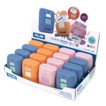 Ластик квадратный в защитном пенале с щеточкой 15,7х9,5х5 см, 16 шт, Milan 4901116FA