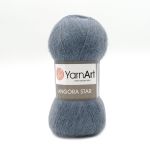 Пряжа YarnArt (ЯрнАрт) Angora Star / уп.5 мот. по 100 г, 500м, 3864 темный джинс