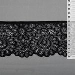 Кружево эластичное (стрейч) YSTL00839/N 90мм цв.170 черный, 25 м, Kruzhevo