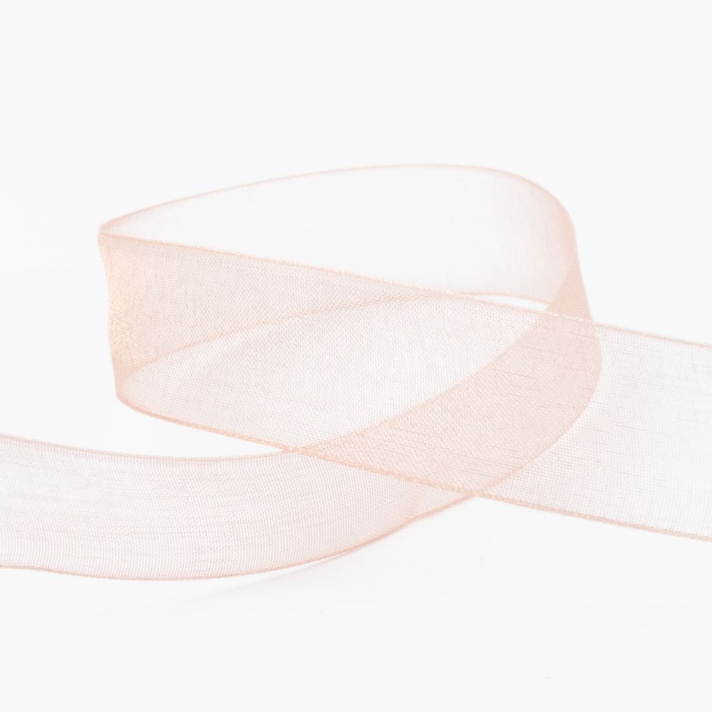 Лента капроновая (органза) 25.0 мм / 22.8±1 метра, 003 бл. кремовый, Blitz OR-25