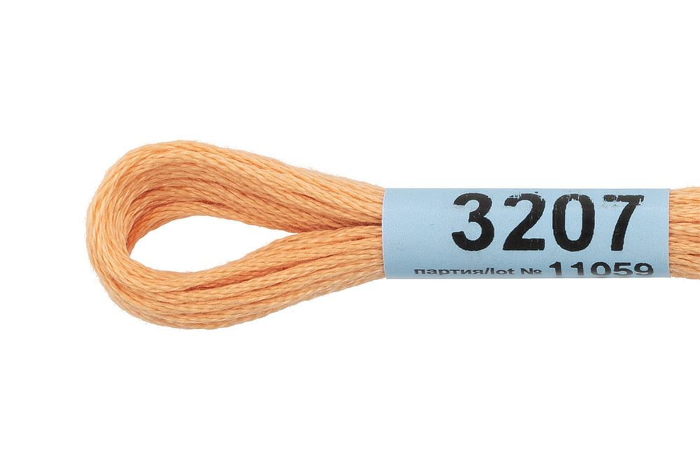 Мулине Gamma 100% хлопок, цв.3207 бежевый, 24 мотка по 8 метров