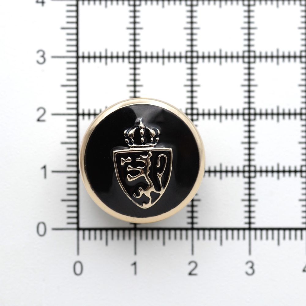 Пуговицы на ножке 34L (21мм), пластик (g.black (черный/золото)), 36 шт, PS39