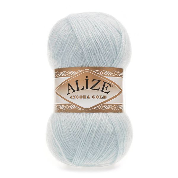 Пряжа Alize (Ализе) Angora Gold / уп.5 мот. по 100 г, 550м, 514 голубой лед A