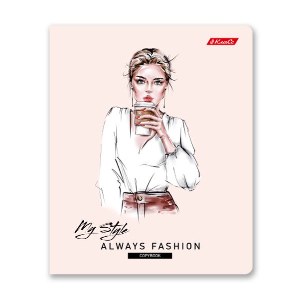 Тетрадь ученическая общая, выборочные блёстки, A5+ 40 л. на скобе 65 г/м², белизна 100%, 10 шт, клетка в термоусадочной пленке, 000472 От кутюр, Светоч 40ТСК5_5_2_1