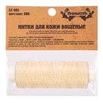 Нитки для кожи вощёные, плоские 0.8 мм, 25 м, 1 катушка, 006 суровый, LC-001 Промысел