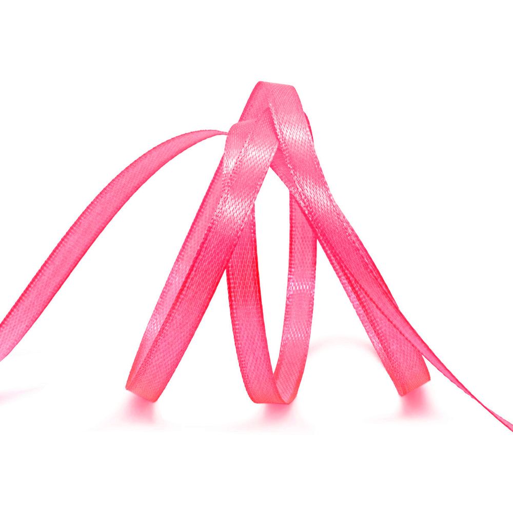 Лента атласная 1-сторонняя 6.0 мм / 22.86±1 метров, 012 яр. розовый, Globus