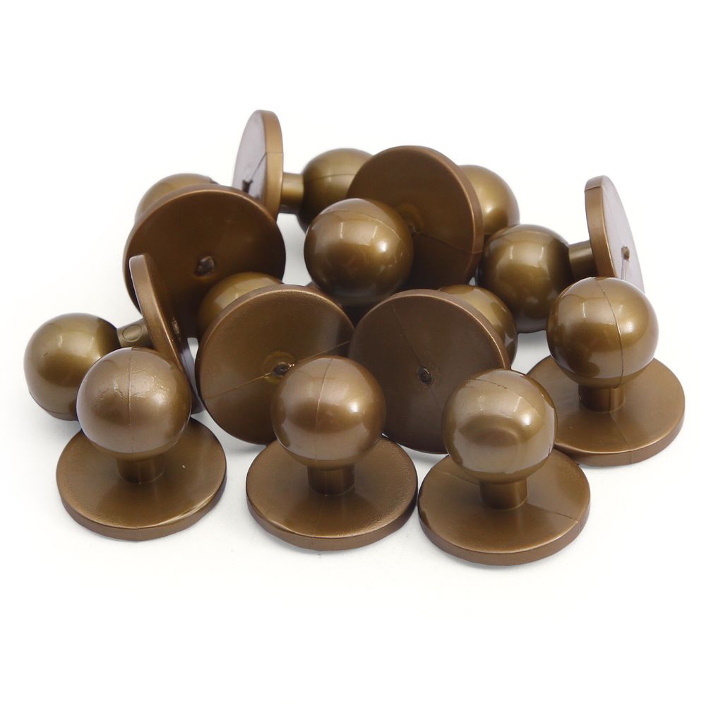Пуговицы Пукли для поварских курток 12 шт, 10мм (d основания=18мм, h=16мм) (золото/бронза)