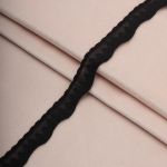 Кружево эластичное (стрейч) 15 мм / 22.86 метра, черный, 3AR2760