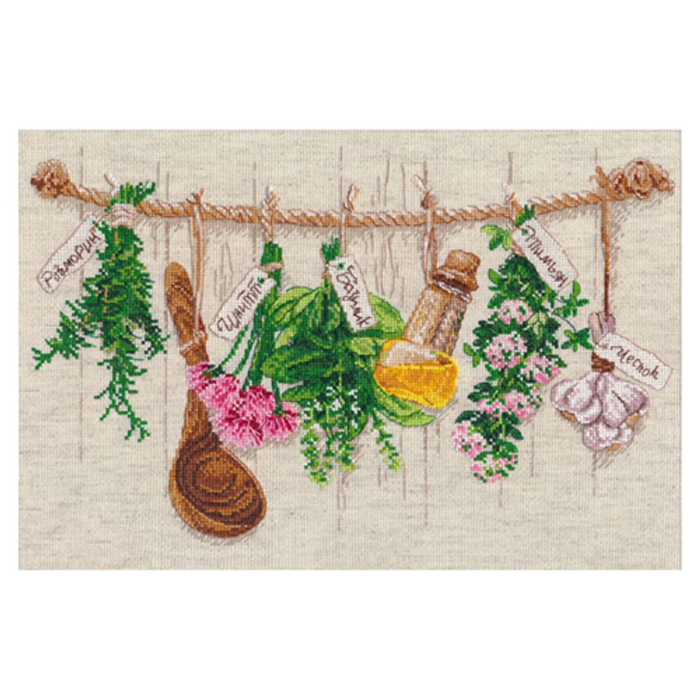Набор для вышивания нитками Овен, Душистые травы 34х22см